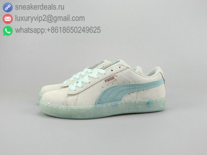 Puma Suede Bling Wns Women Shoes Low Lake Green Leather Size 35-40